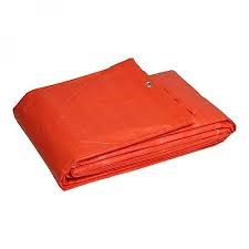 Afdekzijl met ringen oranje 4x6 mtr